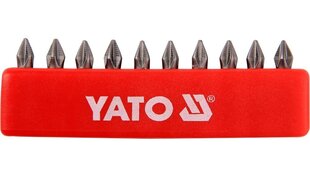 Комплект насадок YATO PH1x25мм 1/4 ", 10 шт. цена и информация | Механические инструменты | hansapost.ee