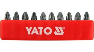 Otsikute komplekt Yato PZ2x25mm 1/4", 10tk цена и информация | Механические инструменты | hansapost.ee