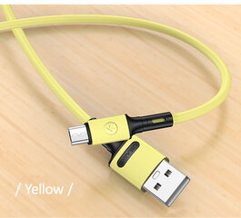 USB/Micro USB кабель USAMS, желтый, 100 см цена и информация | Borofone 43757-uniw | hansapost.ee