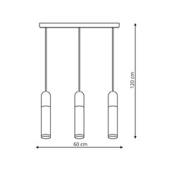 Light Prestige подвесная лампа FANO 3 цена и информация | Потолочный светильник, 38 x 38 x 24 см | hansapost.ee