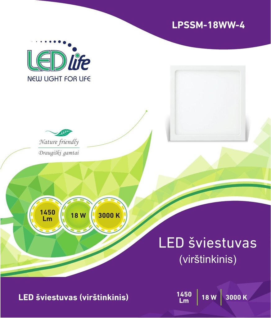 LED-seinavalgusti LEDlife, 18W цена и информация | Seinavalgustid | hansapost.ee