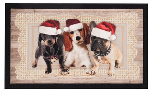 Uksematt Hanse Home Printy Christmas Dogs II, 45x75 cm price and information | Uksematid | hansapost.ee