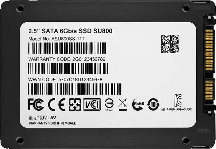 Adata 1TB 2,5" Sata SSD Ultimate SU800 hind ja info | Sisemised kõvakettad | hansapost.ee