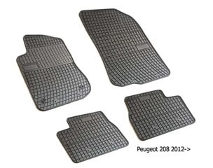 Резиновые коврики Peugeot 208/ 2008 2012-&gt; /4pc, 0640 цена и информация | Модельные резиновые коврики | hansapost.ee