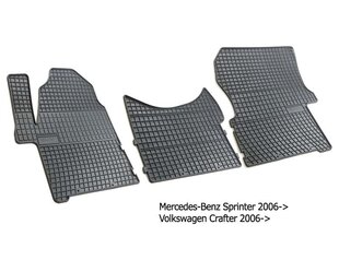 Набор резиновых ковриков Mercedes-Benz Sprinter II/ VW Crafter 2006--> цена и информация | Модельные резиновые коврики | hansapost.ee