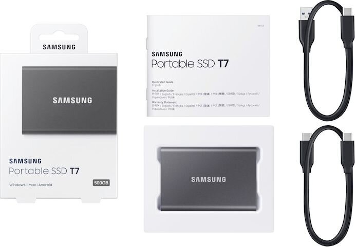 Väline SSD Samsung T7 (500 GB) цена и информация | Sisemised kõvakettad | hansapost.ee