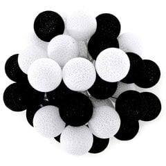 LED valgustid Cotton Balls, 35 LED, must/valge hind ja info | Jõulutuled | hansapost.ee