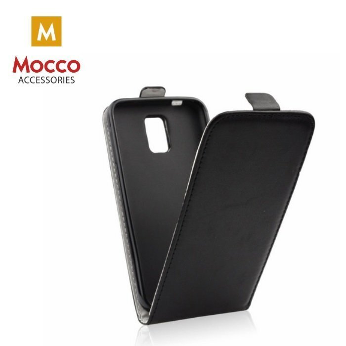 Mocco Kabura Rubber Case Vertical Opens Premium Eco Leather Case Huawei P9 Lite Mini Black hind ja info | Telefonide kaitsekaaned ja -ümbrised | hansapost.ee