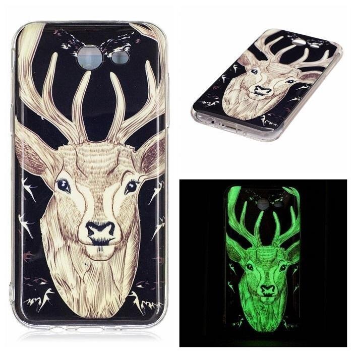 Telefoni ümbris Mocco Fashion Case Glow in The Dark Deer, sobib Samsung J730 Galaxy J7 (2017) telefonile hind ja info | Telefonide kaitsekaaned ja -ümbrised | hansapost.ee