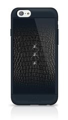 Kaitseümbris White Diamonds Safari Croco Swarovsky kristallidega, sobib Apple iPhone 6 / 6S telefonile, must hind ja info | Telefonide kaitsekaaned ja -ümbrised | hansapost.ee