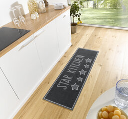 Köögivaip Hanse Home Cook&Clean 50x150 cm, hall/must hind ja info | Vaibad | hansapost.ee