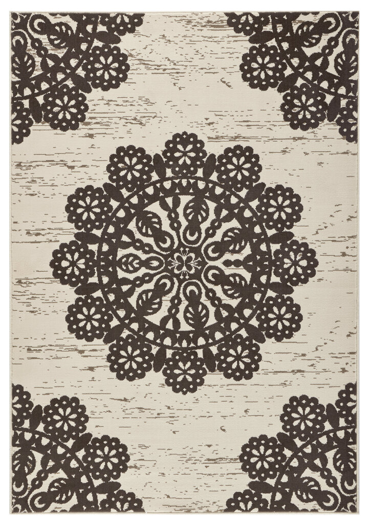 Vaip Hanse Home Gloria Lace Dark Brown Cream, 80x150 cm цена и информация | Vaibad | hansapost.ee