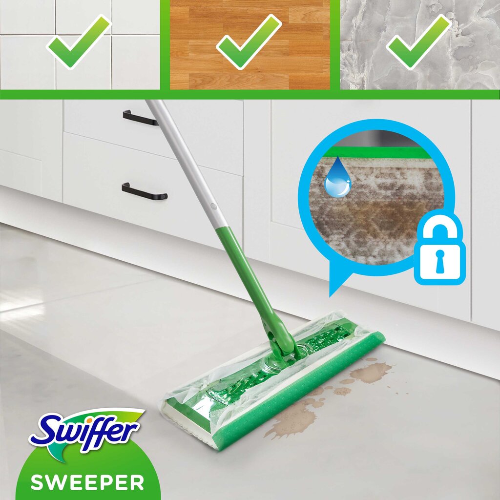 Swiffer Sweeper Starter Kit XXL: mopp, kuivad salvrätikud 8 tk ja niisked salvrätikud 3 tk hind ja info | Puhastustarvikud | hansapost.ee