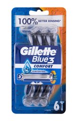 Ühekordsed raseerijad meestele Gillette Blue 3, 6 tk hind ja info | Raseerimisvahendid | hansapost.ee