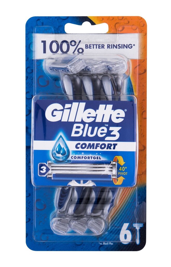 Ühekordsed raseerijad meestele Gillette Blue 3, 6 tk hind ja info | Raseerimisvahendid | hansapost.ee