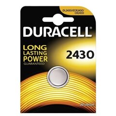 Tahvelarvuti aku Duracell CR2430 liitium 3V hind ja info | Duracell Elektriseadmed | hansapost.ee