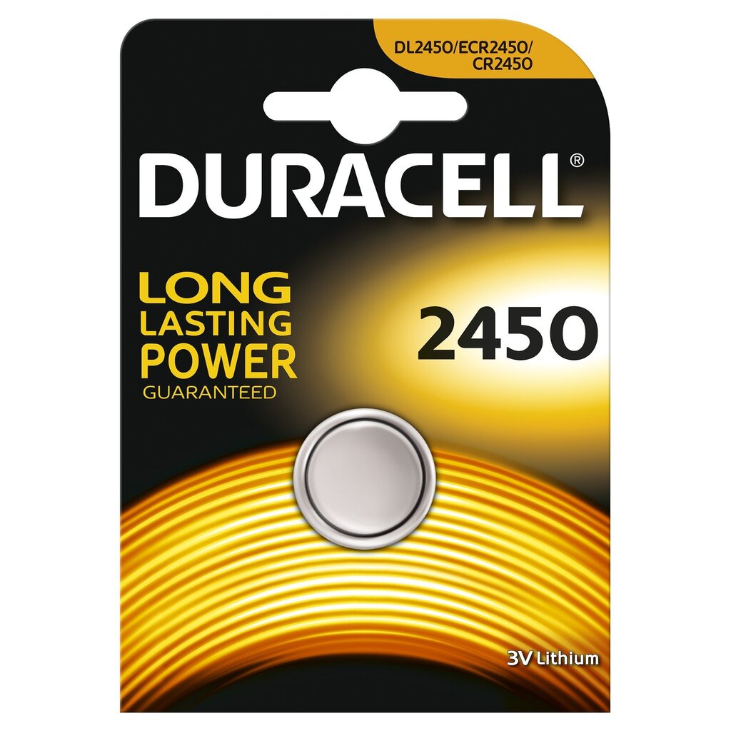 Tahvelarvuti aku Duracell CR2450 liitium 3V hind ja info | Patareid | hansapost.ee
