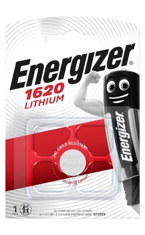 Energizer liitiumaku CR1620 цена и информация | Patareid | hansapost.ee