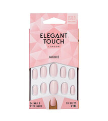 Kunstküüned Elegant Touch Polish Nails Jackie, Prantsuse maniküür, ovaalsed hind ja info | Maniküüri ja pediküüri tarvikud | hansapost.ee