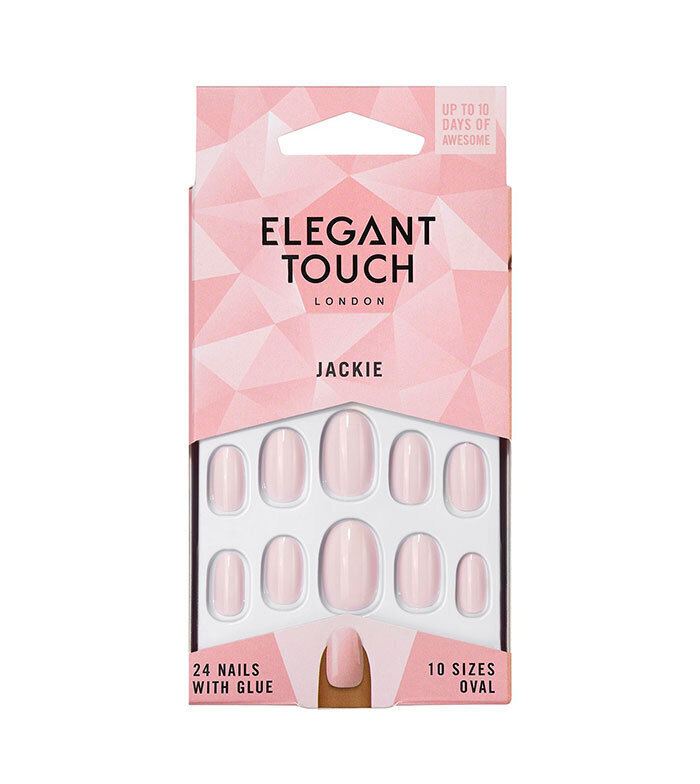 Kunstküüned Elegant Touch Polish Nails Jackie, Prantsuse maniküür, ovaalsed цена и информация | Maniküüri ja pediküüri tarvikud | hansapost.ee