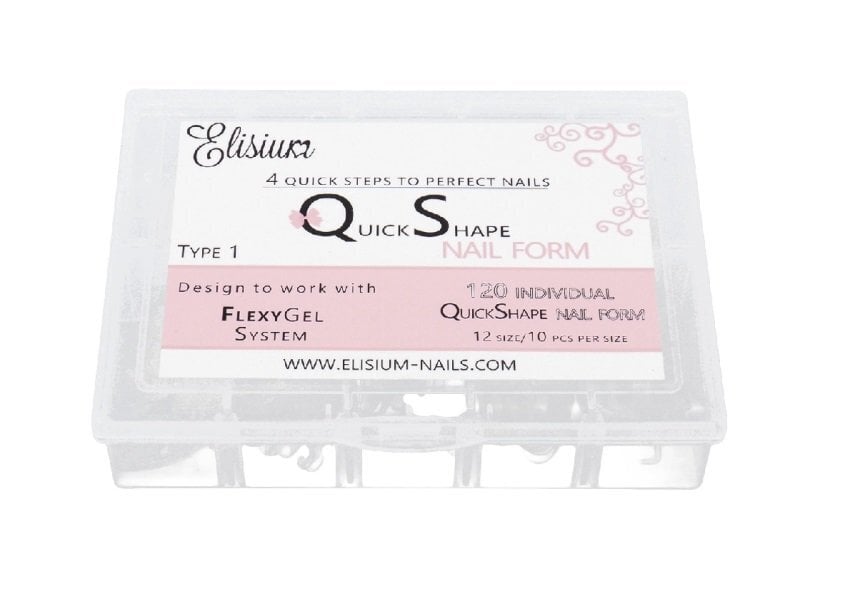 Küünevormid Elisium Quick Shape Type1 120 tk цена и информация | Maniküüri ja pediküüri tarvikud | hansapost.ee
