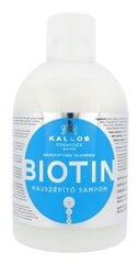 Kallos Cosmetics Biotin Biotin šampoon 1000 ml hind ja info | Kallos Cosmetics Parfüümid, lõhnad ja kosmeetika | hansapost.ee