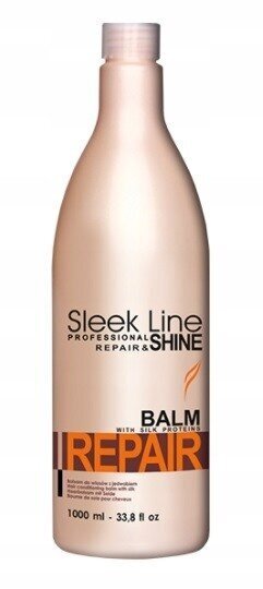 Juuksepalsam siidiproteiiniga Stapiz Sleek Line 1000 ml hind ja info | Palsamid | hansapost.ee