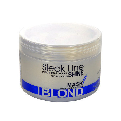 Kollast tooni neutraliseeriv mask heledatele juustele Stapiz Sleek Line Blond 250 ml цена и информация | Juuksemaskid, õlid ja seerumid | hansapost.ee