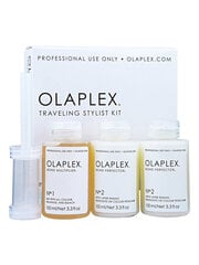 Taastav juuksehoolduskomplekt Olaplex Traveling Stylist Kit 3x100 ml hind ja info | Juuksemaskid, õlid ja seerumid | hansapost.ee