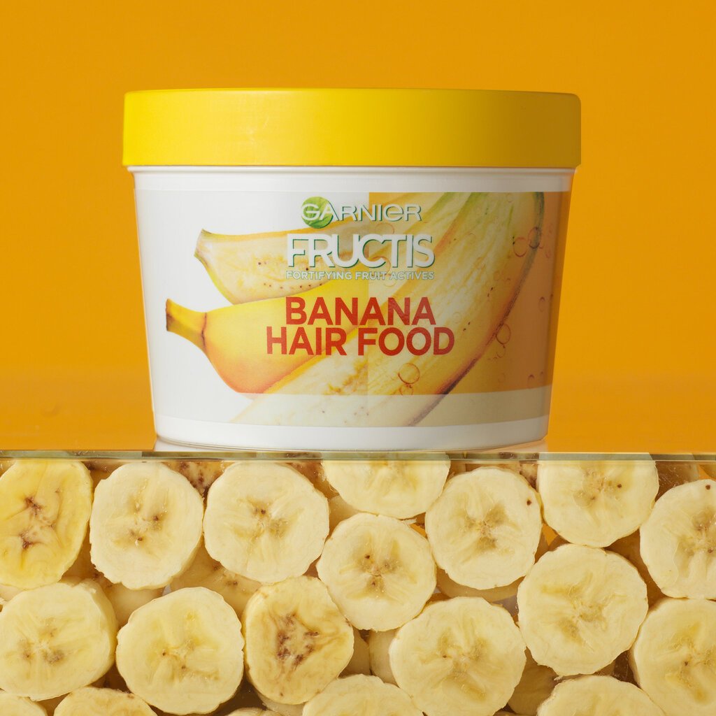 Juuksemask Garnier Fructis Hair Food Banana 3-in-1, 390ml  цена и информация | Juuksemaskid, õlid ja seerumid | hansapost.ee