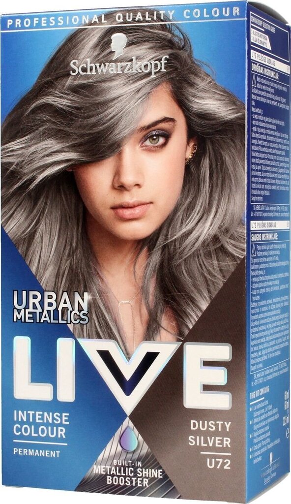 Juuksevärv Schwarzkopf Live Urban Metallics, U72 Dusty Silver цена и информация | Juuksevärvid | hansapost.ee