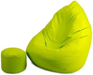 Кресло-мешок с пуфом Mega Comfort, зеленое цена и информация | Кресла-мешки и пуфы | hansapost.ee