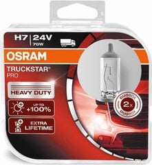 Лампы Osram H7 24V 70W TruckStarPro (2шт) цена и информация | Автомобильная ксеноновая лампа D2R 6000К (Китай) | hansapost.ee