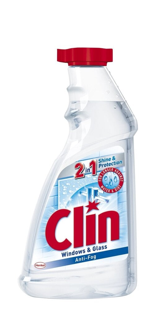 Klaasi pesuvedelik" Clin " anti-fog, 500 ml цена и информация | Puhastusvahendid | hansapost.ee