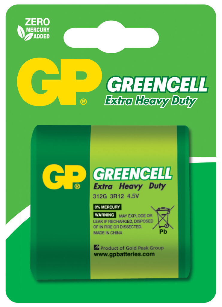 GP Greencell patarei R312 (4.5V) цена и информация | Patareid | hansapost.ee