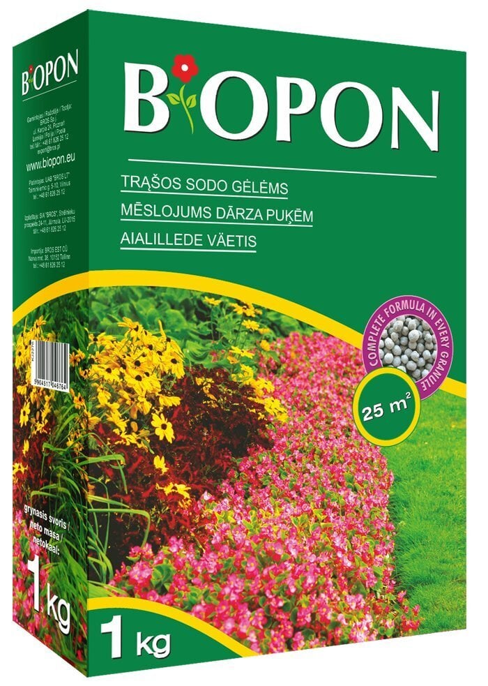 Aialillede väetis BIOPON, 1 kg цена и информация | Kuivväetised | hansapost.ee