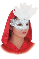 Veneetsia mask, valgete sulgedega hind ja info | Kostüümid ja maskid | hansapost.ee