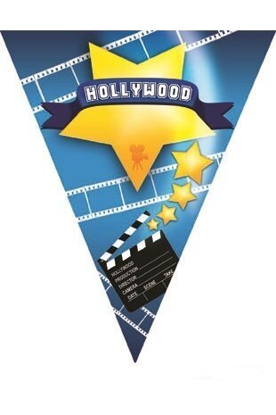 Lipuvanik Hollywood, sinine, 1 tk hind ja info | Peokaunistused ja dekoratsioonid | hansapost.ee