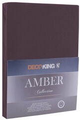 DecoKing jersey Amber Chocolate простынь на резинке, 240x200 см цена и информация | Простыни | hansapost.ee