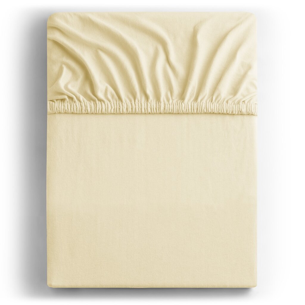 Kummiga voodilina DecoKing Jersey Amber Cream, 180x200 cm цена и информация | Voodilinad | hansapost.ee
