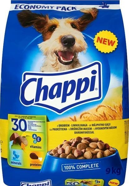 CHAPPI kuivtoit koertele linnulihaga 9kg hind ja info | Koerte kuivtoit ja krõbinad | hansapost.ee
