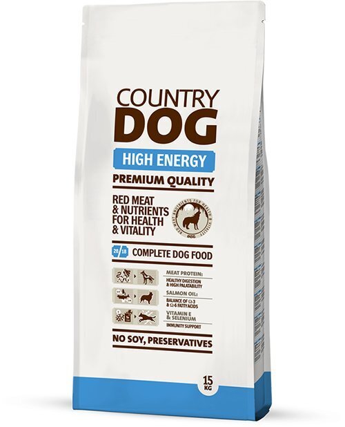 Kuivtoit Koertele Country Dog High Energy, 15 kg цена и информация | Koerte kuivtoit ja krõbinad | hansapost.ee