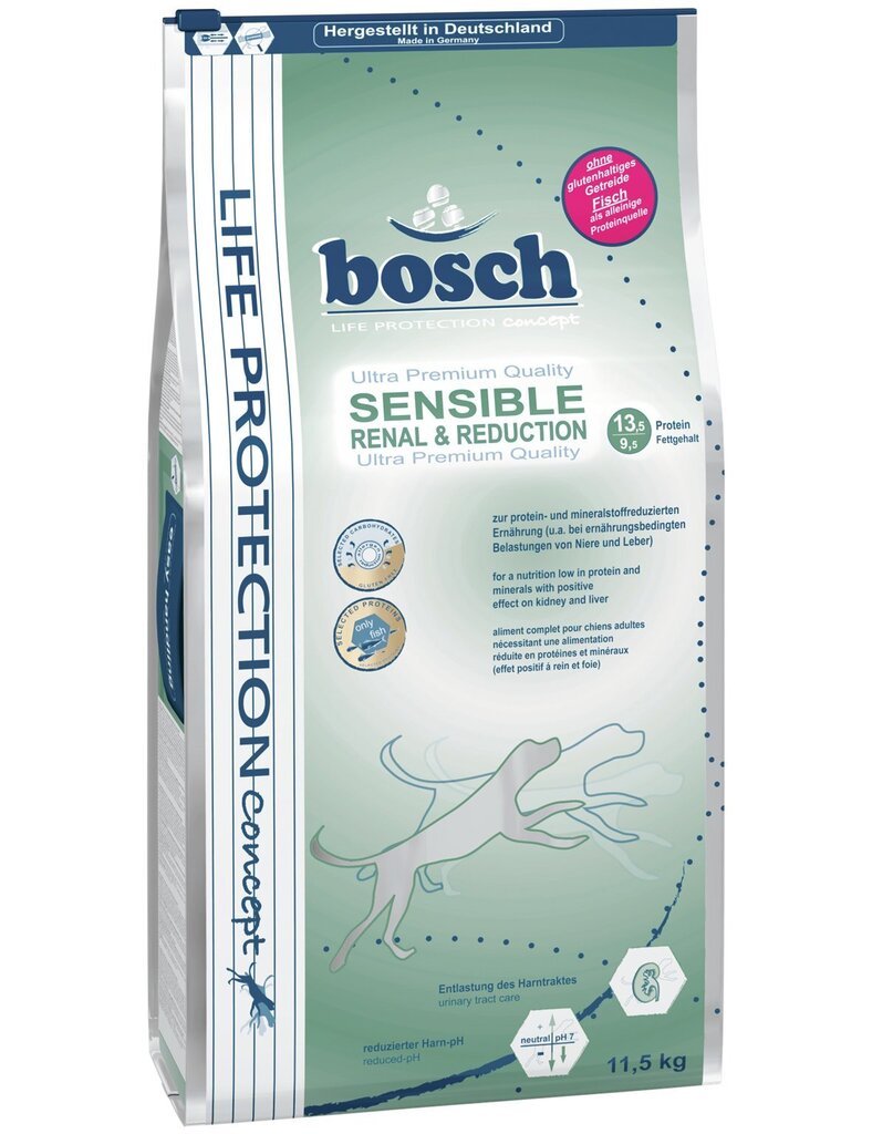 Bosch Petfood Plus Sensible Renal & Reduction täiskasvanud koertele, 11,5 kg hind ja info | Koerte kuivtoit ja krõbinad | hansapost.ee