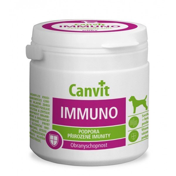 Vitamiinid koertele CANVIT IMUNNO N100, 100 g hind ja info | Vitamiinid ja parasiiditõrje | hansapost.ee