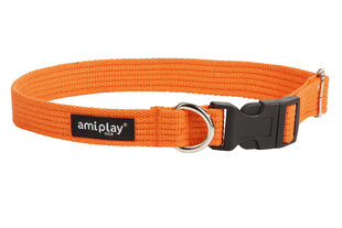 Хлопковый ошейник Amiplay, M, оранжевый цена и информация | Ошейники, подтяжки для собак | hansapost.ee