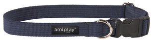 Хлопковый ошейник Amiplay, L, темно-синий цена и информация | Ошейники, подтяжки для собак | hansapost.ee