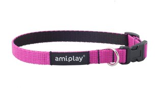 Регулируемый ошейник Amiplay Twist, M, розовый цена и информация | Ошейники, подтяжки для собак | hansapost.ee
