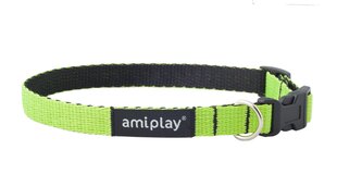 Регулируемый ошейник Amiplay Twist, M, зелёный цена и информация | Ошейники, подтяжки для собак | hansapost.ee
