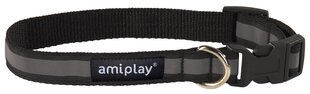 Amiplay регулируемый ошейник Shine, XL, черный цена и информация | Ошейники, подтяжки для собак | hansapost.ee