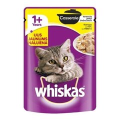 Täissööt täiskasvanud kassidele, 28 tk. "Whiskas" pajaroog kanaga 85 g, 28 tk. hind ja info | Kassikonservid | hansapost.ee